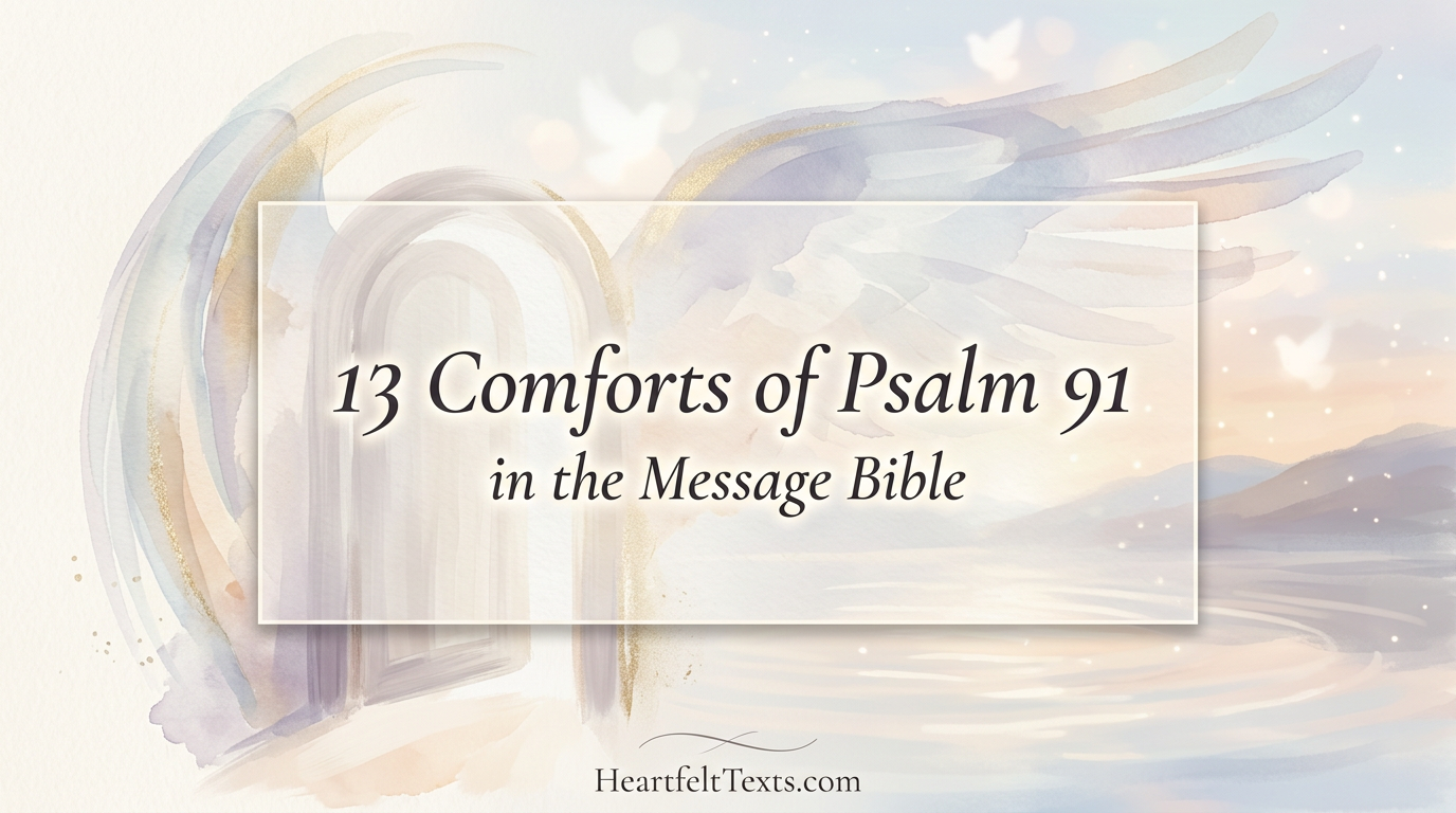 13 Comforts of Psalm 91 in the Message Bible