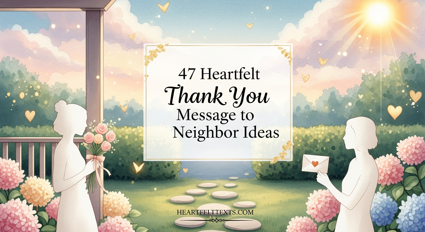 47 Heartfelt Thank You Message to Neighbor Ideas
