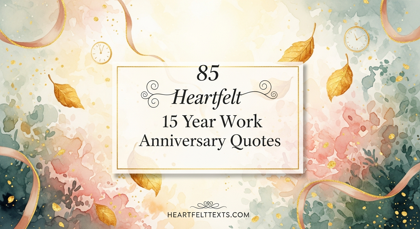 85 Heartfelt 15 Year Work Anniversary Quotes