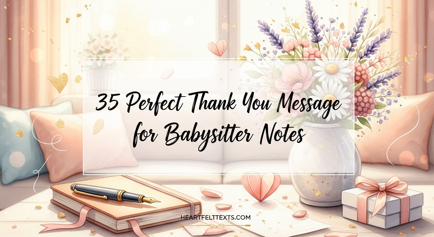 35 Perfect Thank You Message for Babysitter Notes
