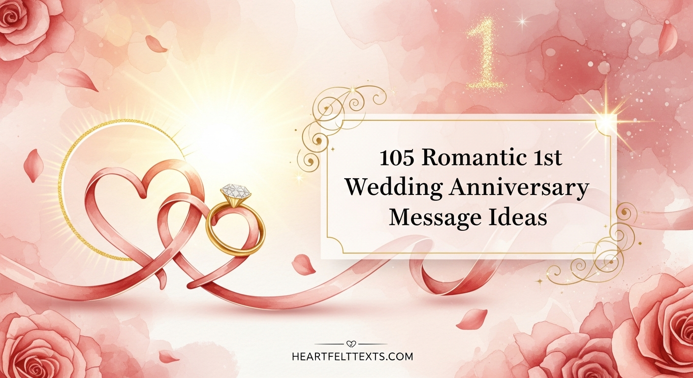 105 Romantic 1st Wedding Anniversary Message Ideas