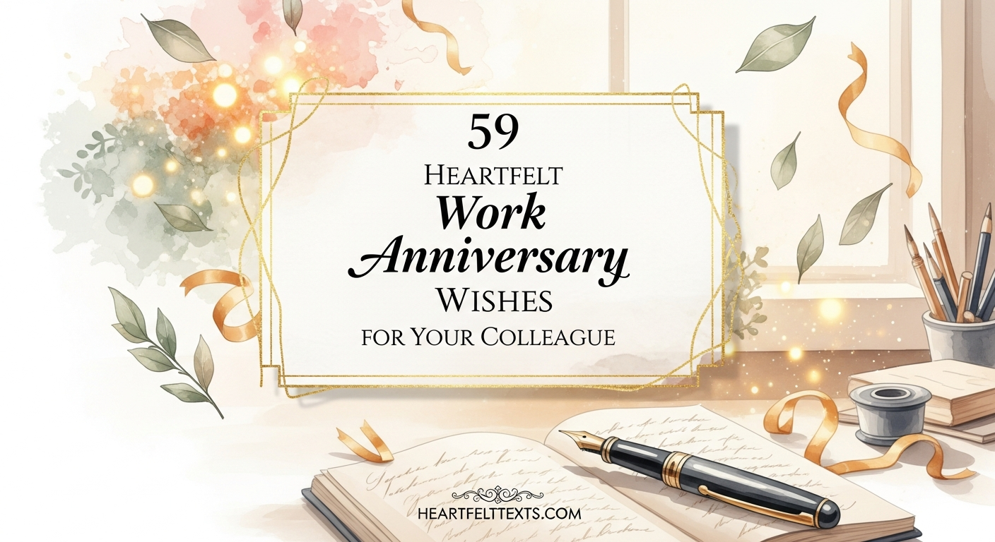 59 Heartfelt Work Anniversary Wishes for Your Colleague