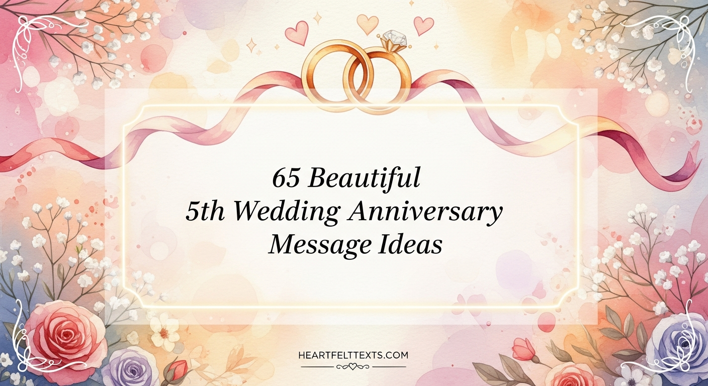 65 Beautiful 5th Wedding Anniversary Message Ideas