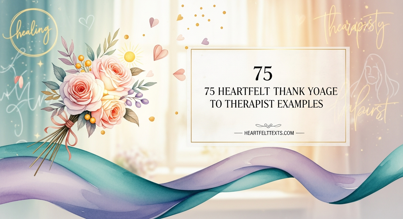 75 Heartfelt Thank You Message to Therapist Examples