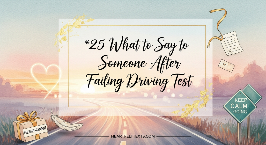 25 What to Say to Someone After Failing Driving Test