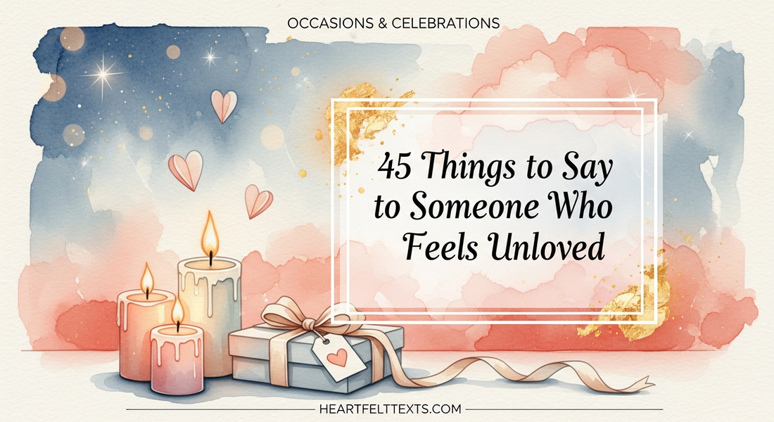 45 Things to Say to Someone Who Feels Unloved