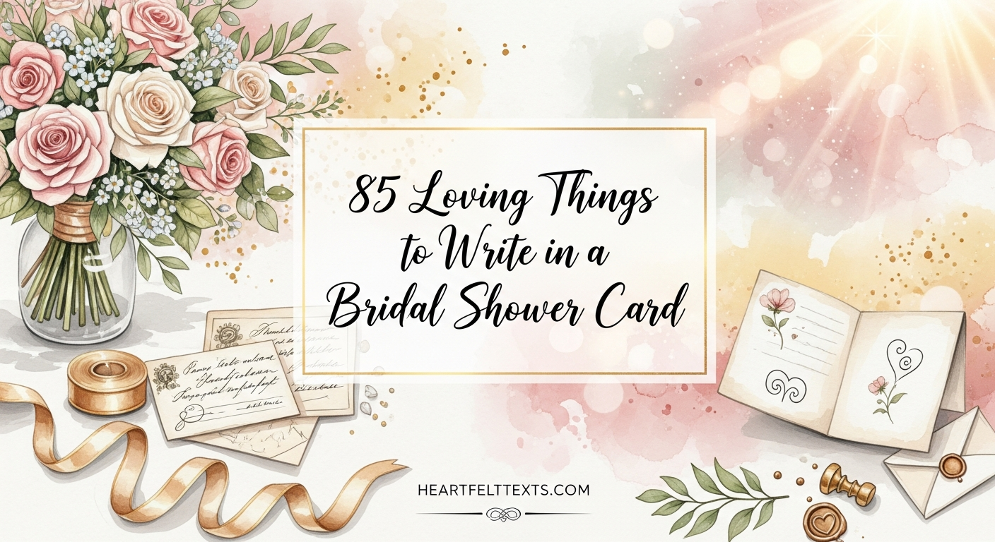 85 Loving Things to Write in a Bridal Shower Card