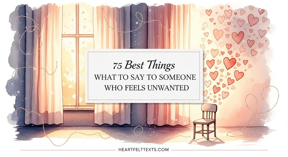 75 Best Things What to Say to Someone Who Feels Unwanted