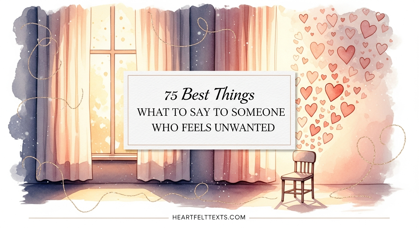 75 Best Things What to Say to Someone Who Feels Unwanted