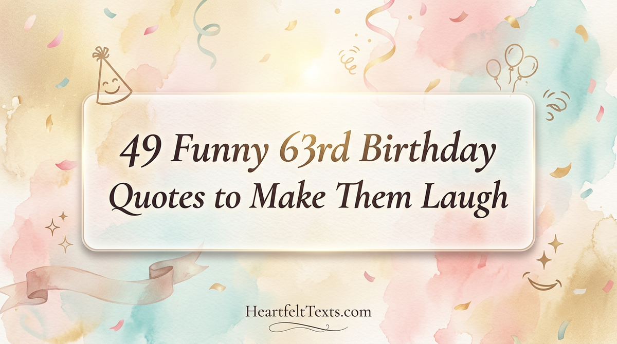 49 Funny 63rd Birthday Quotes to Make Them Laugh