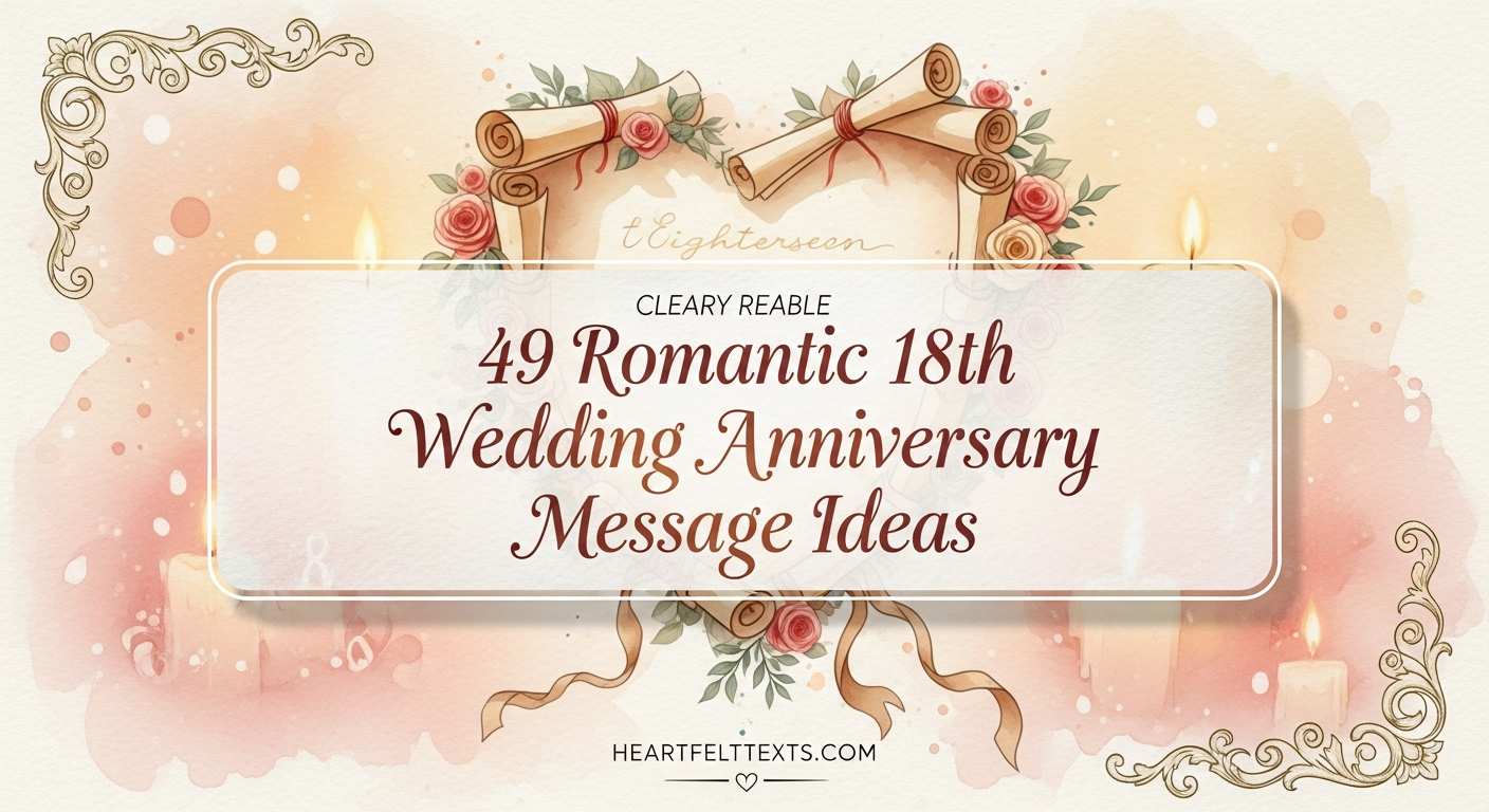 49 Romantic 18th Wedding Anniversary Message Ideas