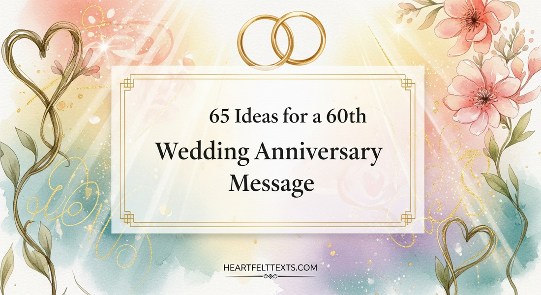 65 Ideas for a 60th Wedding Anniversary Message