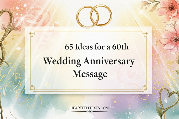 65 Ideas for a 60th Wedding Anniversary Message