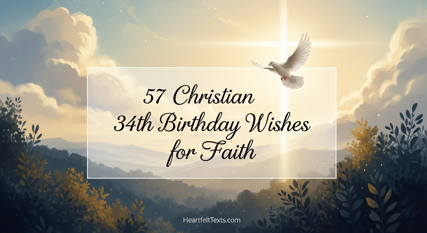 57 Christian 34th Birthday Wishes for Faith