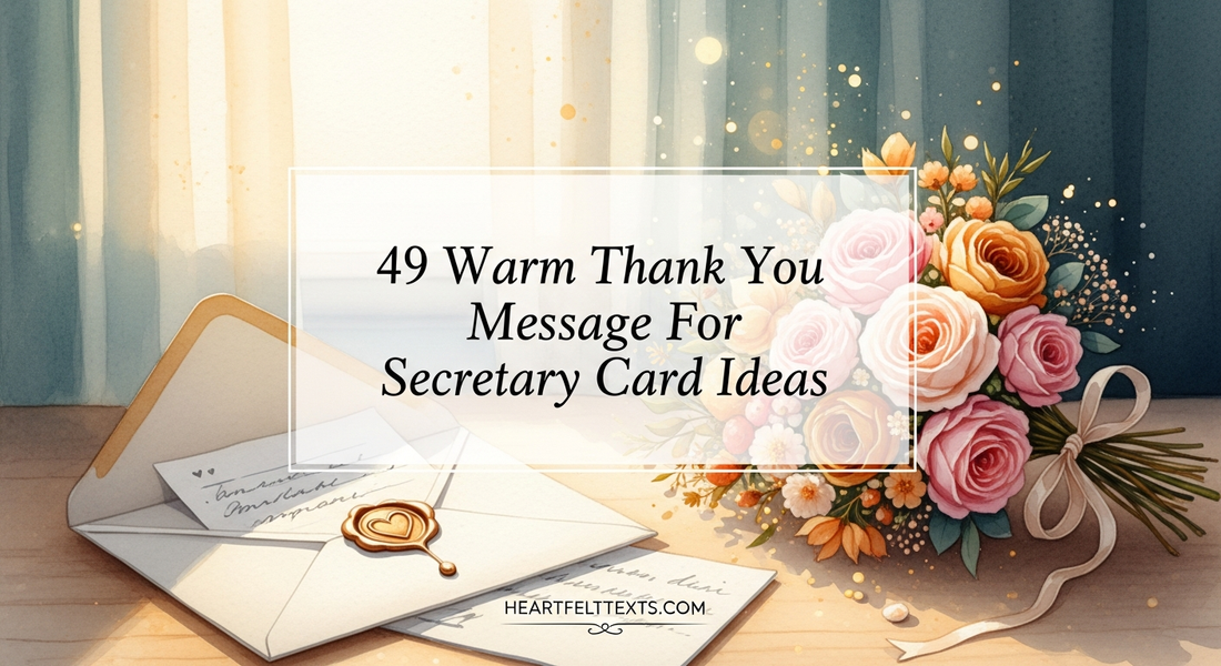 49 Warm Thank You Message For Secretary Card Ideas