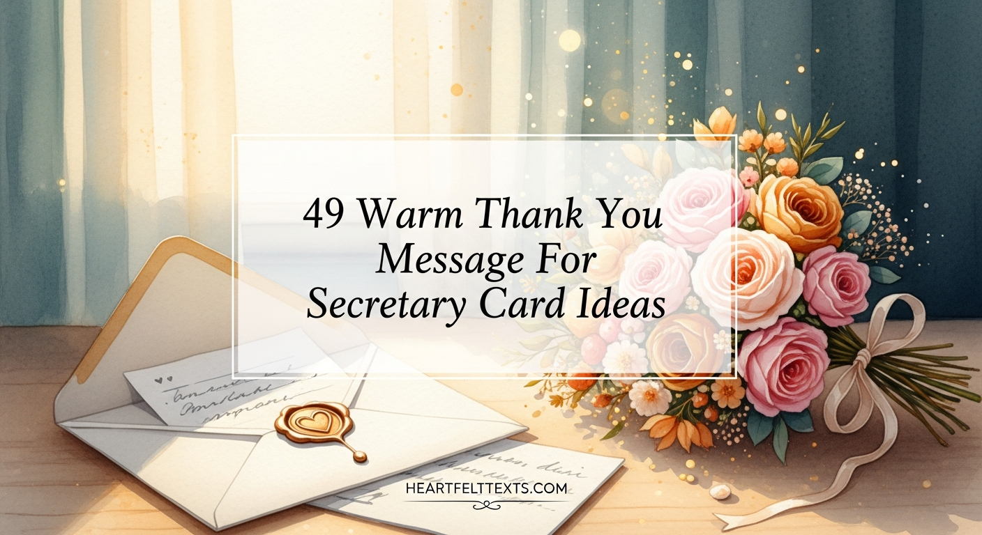 49 Warm Thank You Message For Secretary Card Ideas