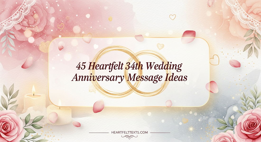 45 Heartfelt 34th Wedding Anniversary Message Ideas