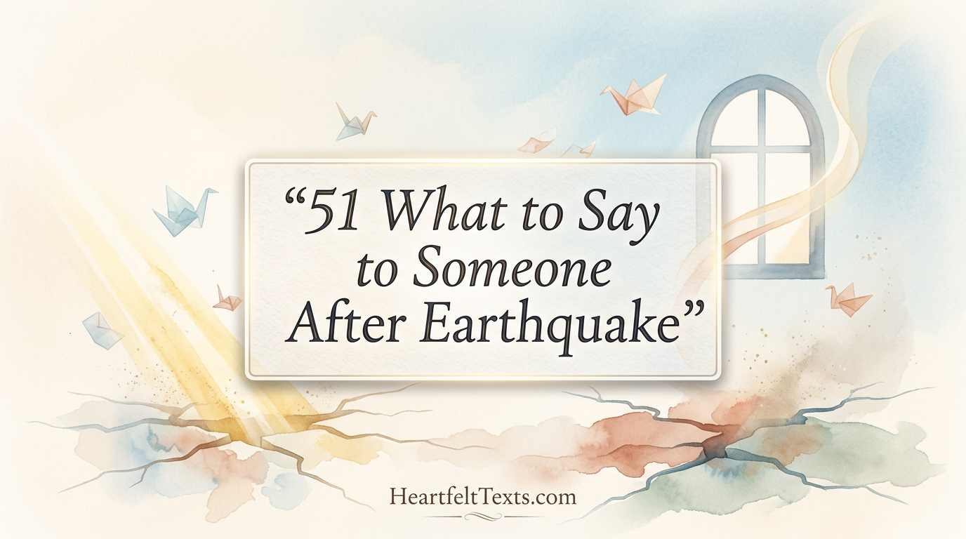 51 What to Say to Someone After Earthquake