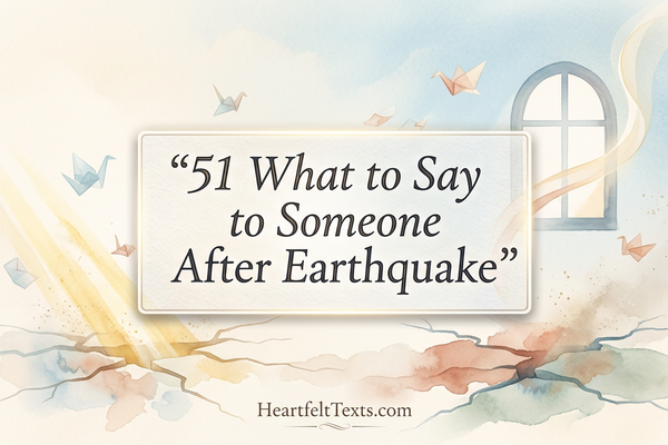 51 What to Say to Someone After Earthquake