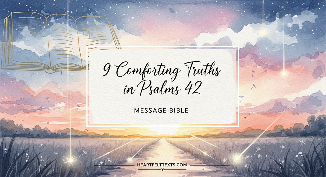 9 Comforting Truths in Psalms 42 Message Bible