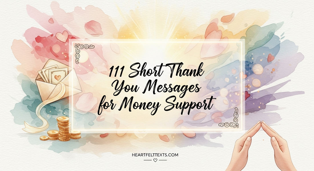 111 Short Thank You Messages for Money Support