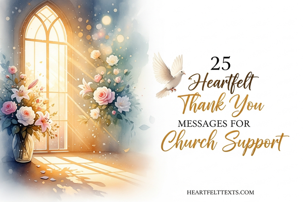 25 Heartfelt Thank You Messages for Church Support