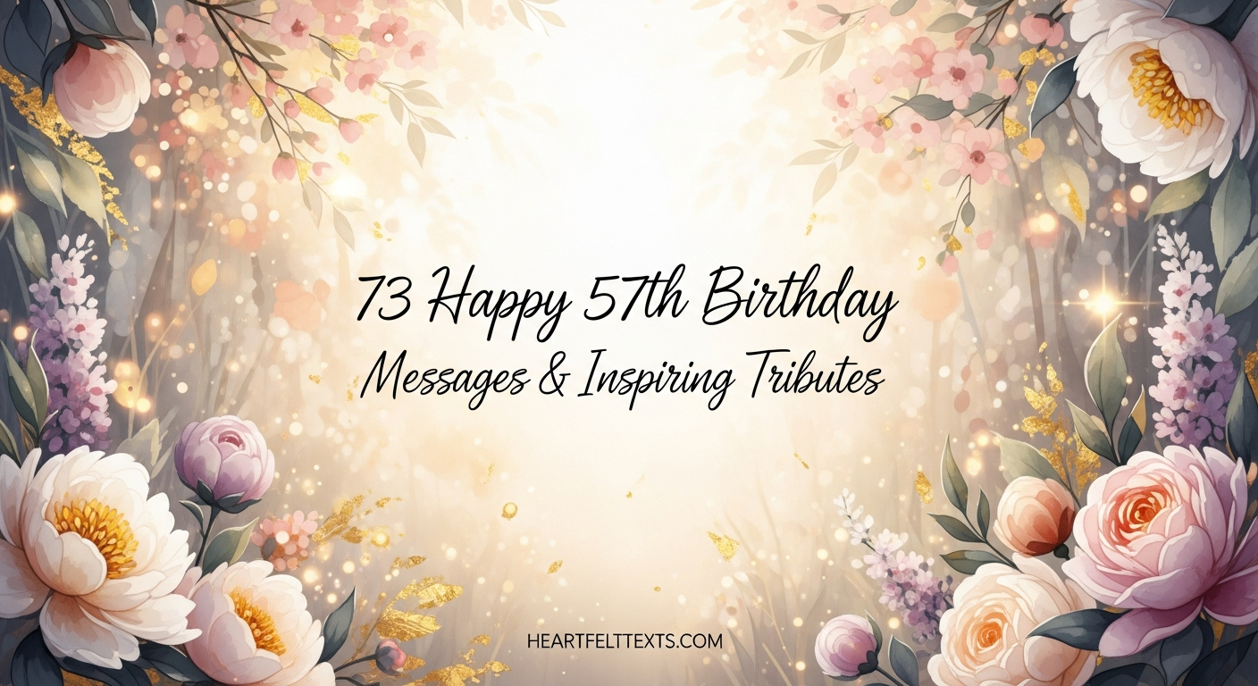 73 Happy 57th Birthday Messages & Inspiring Tributes