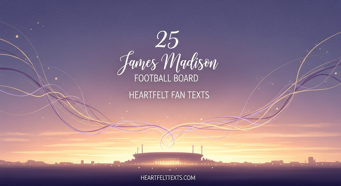 25 James Madison Football Board Heartfelt Fan Texts