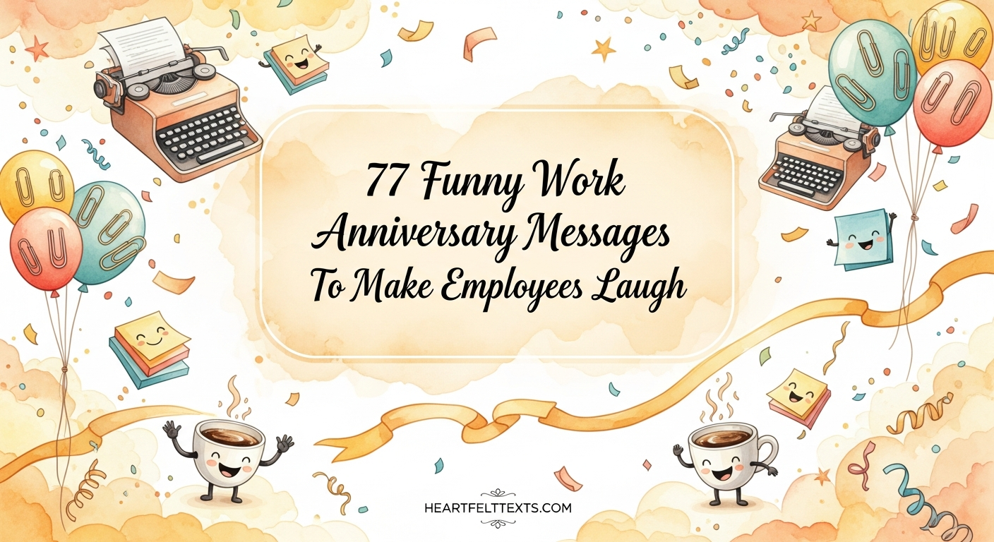 77 Funny Work Anniversary Messages To Make Employees Laugh