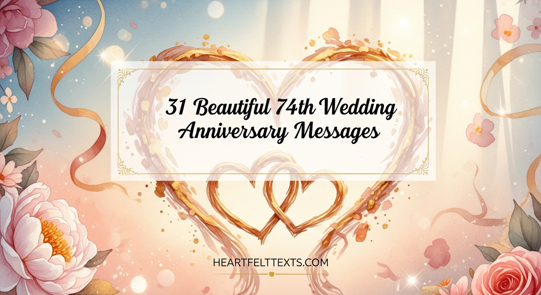 31 Beautiful 74th Wedding Anniversary Messages