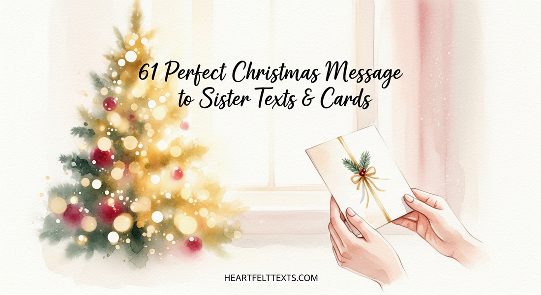 61 Perfect Christmas Message to Sister Texts & Cards