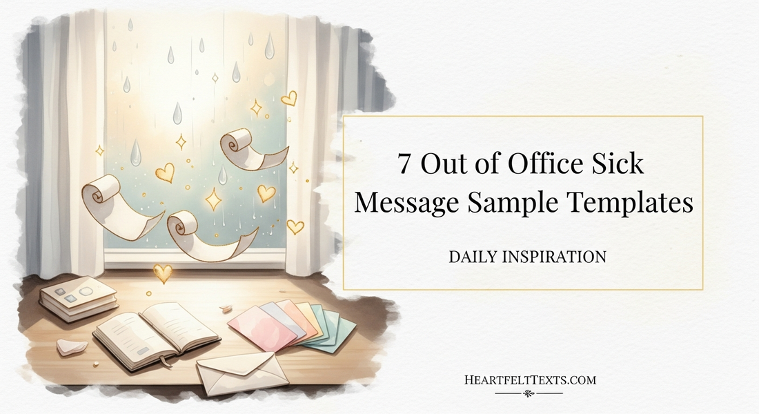 7 Out of Office Sick Message Sample Templates