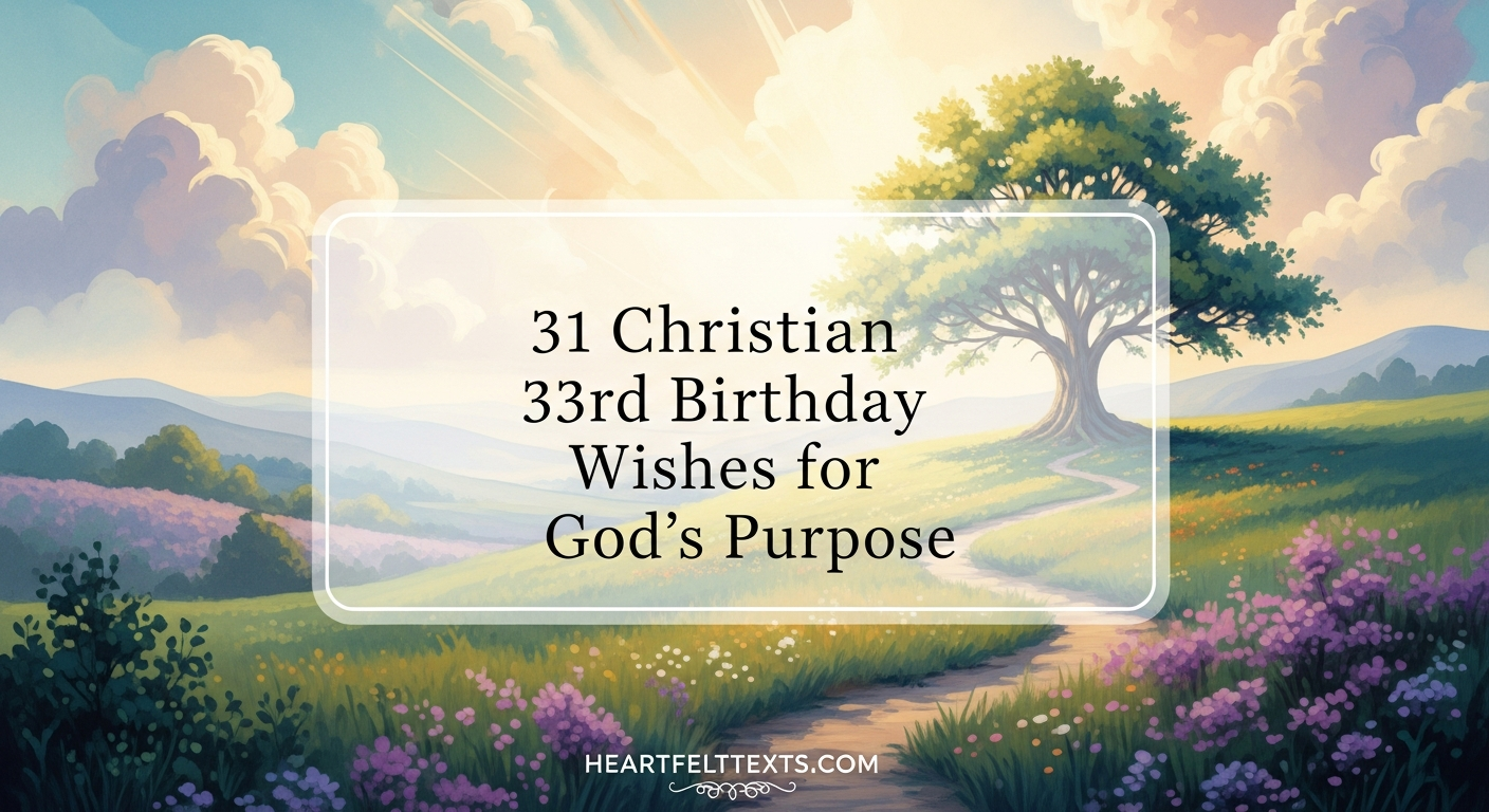 31 Christian 33rd Birthday Wishes for God's Purpose