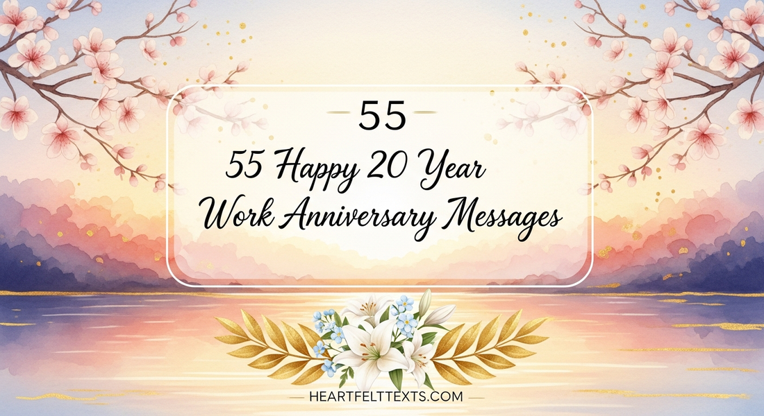 55 Happy 20 Year Work Anniversary Messages
