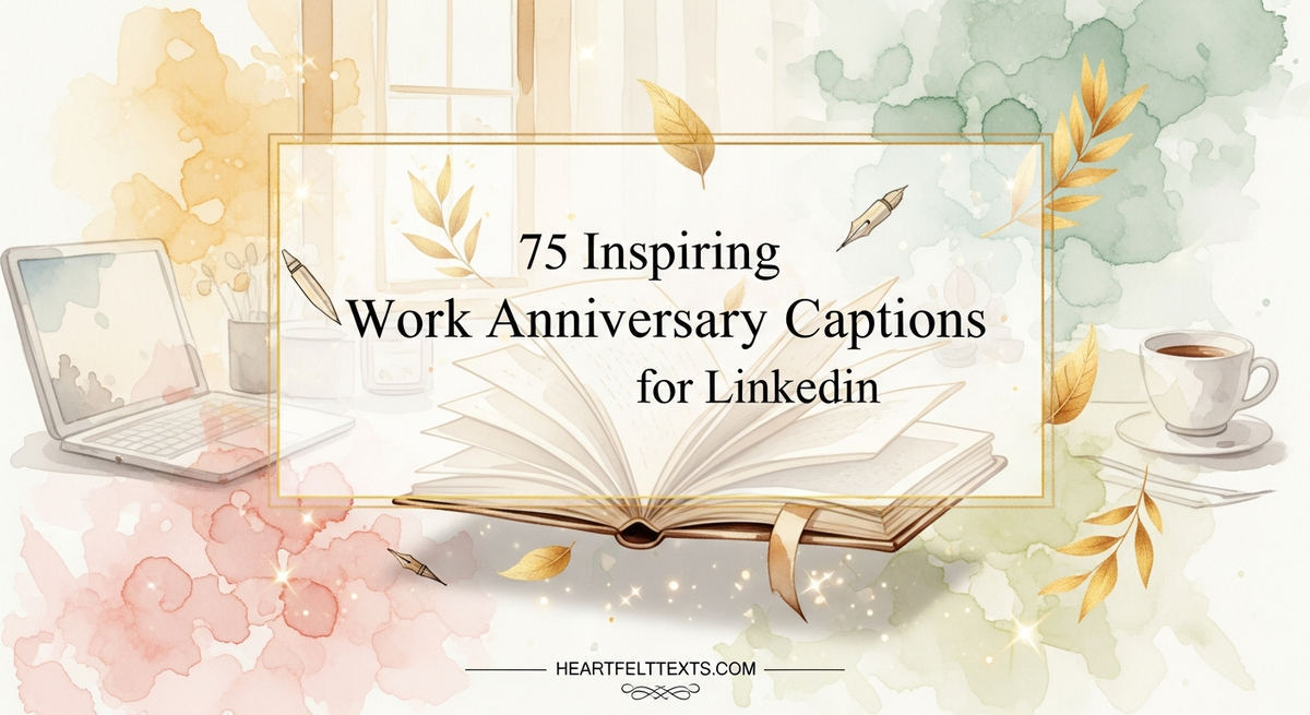 75 Inspiring Work Anniversary Captions for LinkedIn – HeartfeltTexts