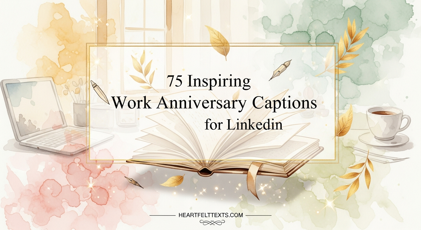 75 Inspiring Work Anniversary Captions for LinkedIn