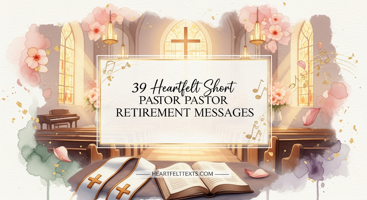 39 Heartfelt Short Pastor Retirement Messages