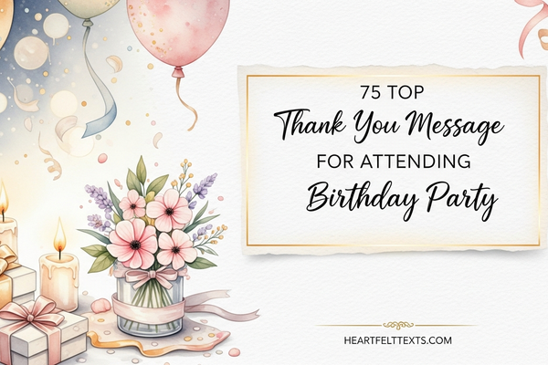 75 Top Thank You Message for Attending Birthday Party