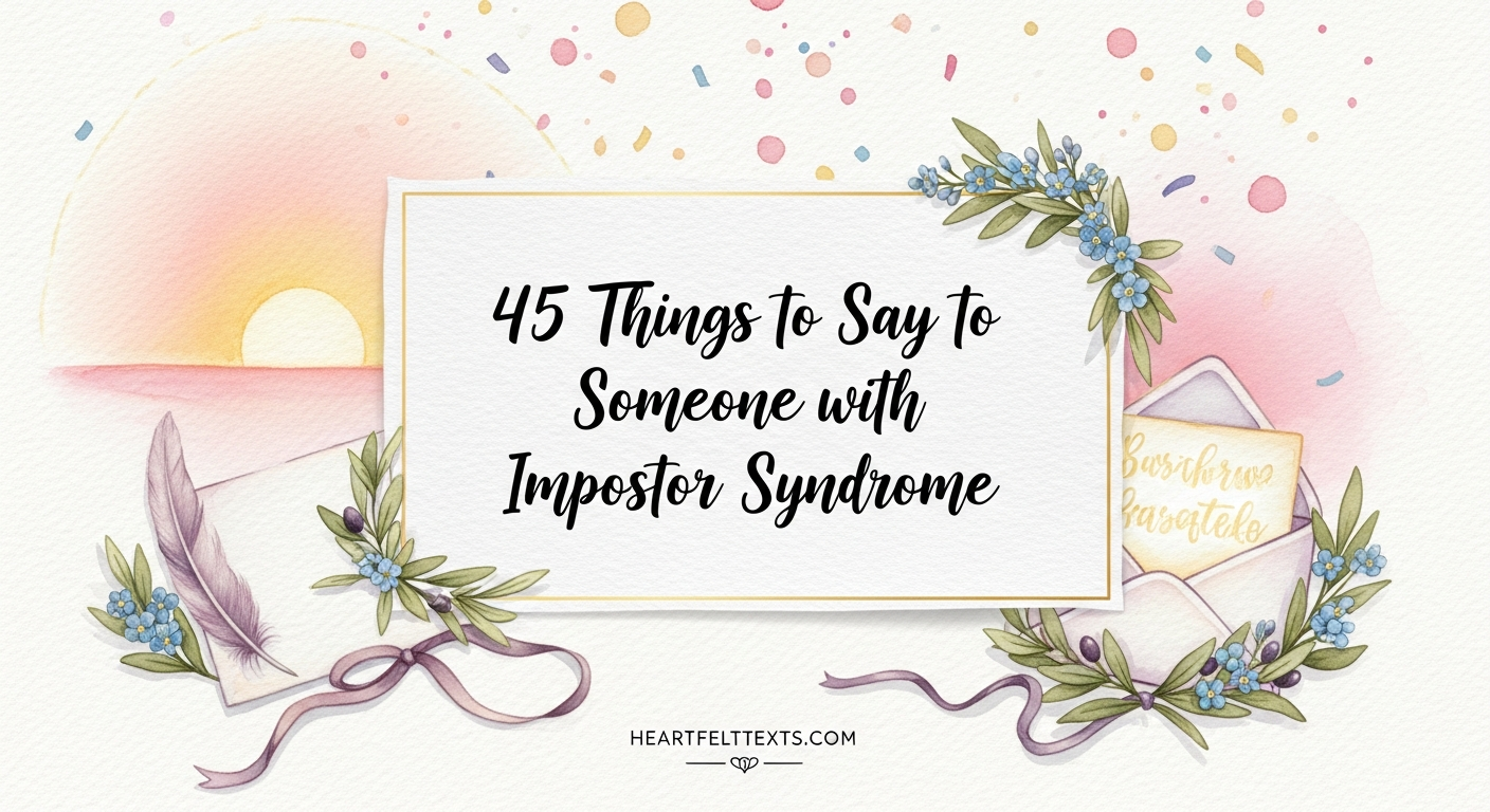 45 Things to Say to Someone with Impostor Syndrome