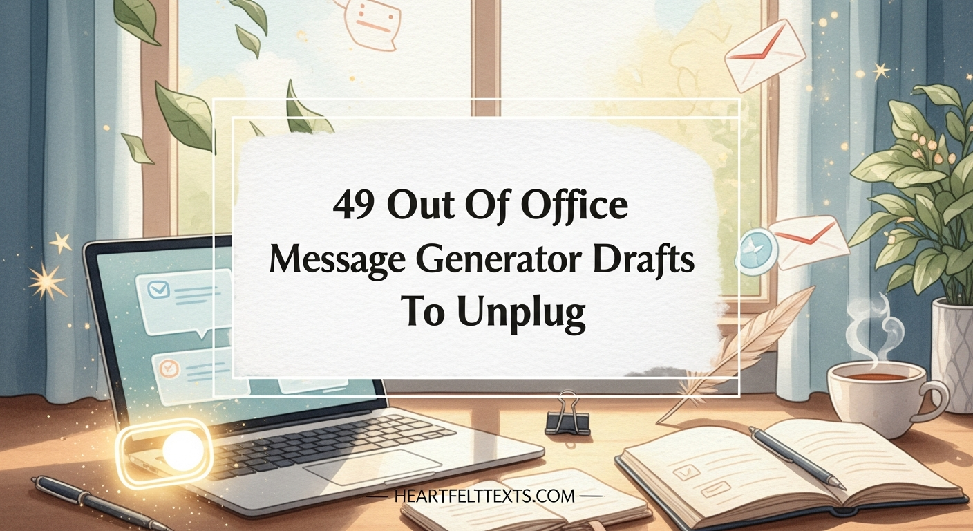 49 Out Of Office Message Generator Drafts To Unplug