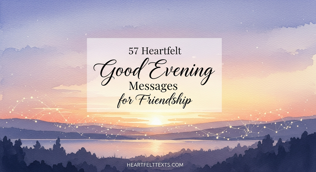 57 Heartfelt Good Evening Messages for Friendship