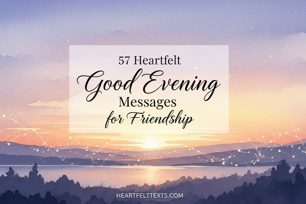 57 Heartfelt Good Evening Messages for Friendship