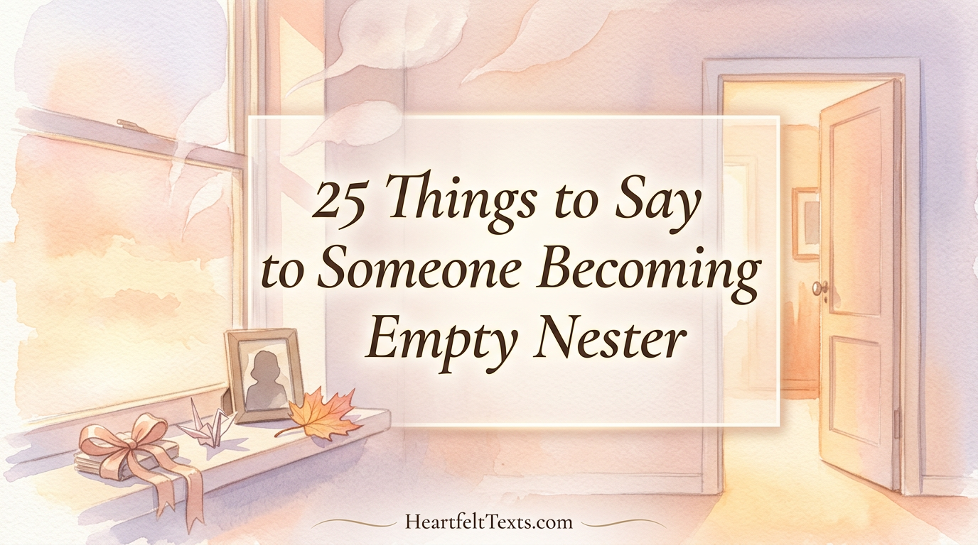25 Things to Say to Someone Becoming Empty Nester