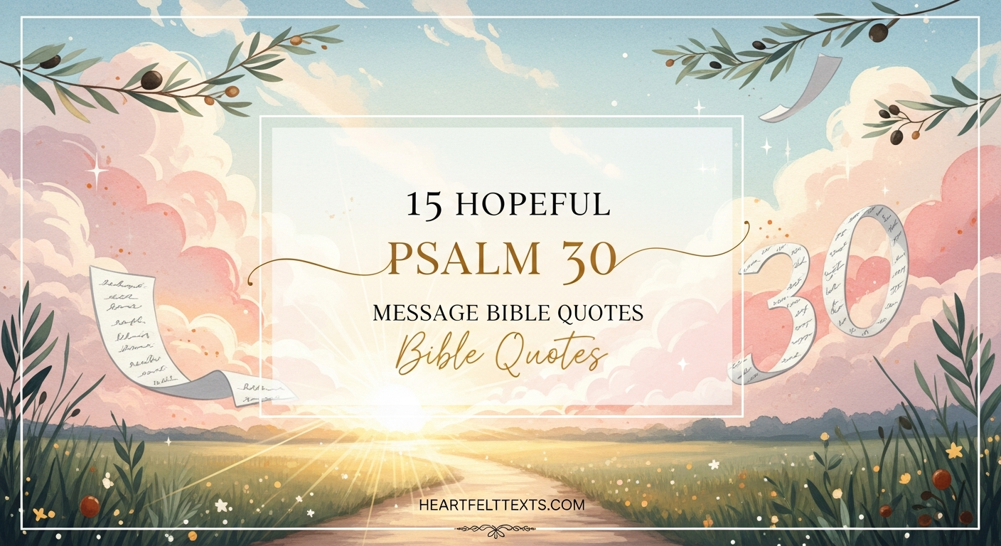 15 Hopeful Psalm 30 Message Bible Quotes