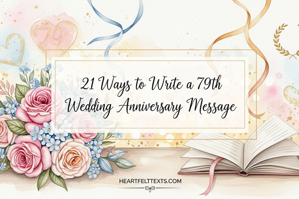 21 Ways to Write a 79th Wedding Anniversary Message