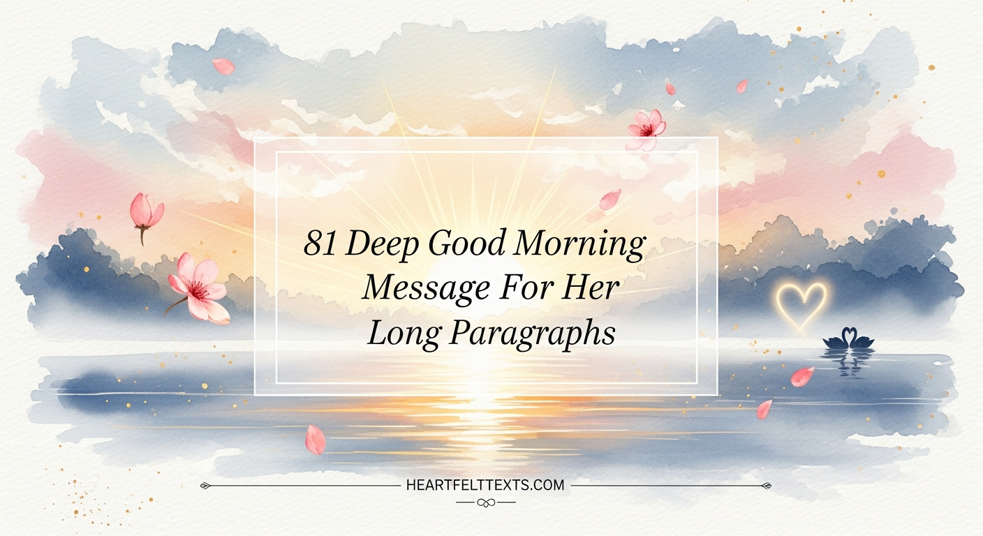 81 Deep Good Morning Message For Her Long Paragraphs