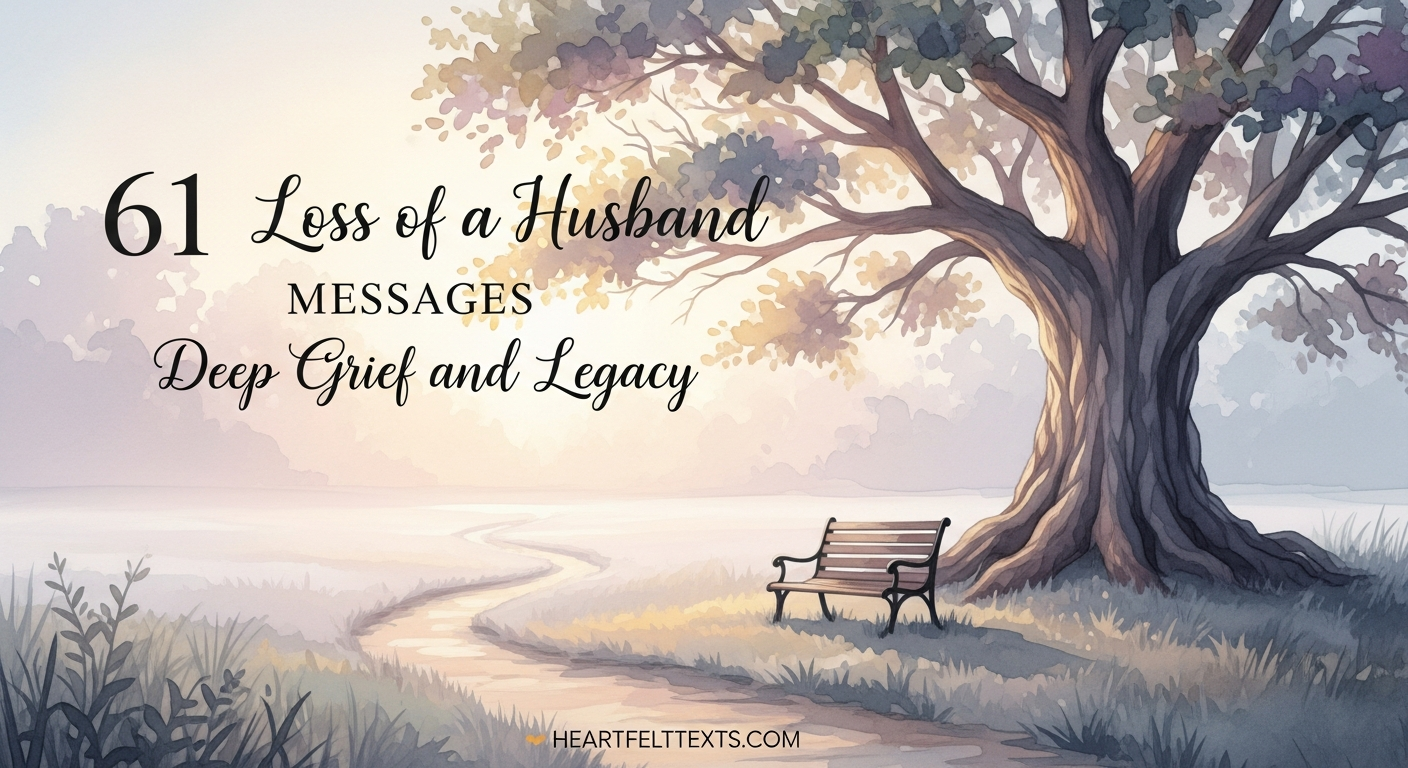 61 Loss of a Husband Messages Deep Grief and Legacy