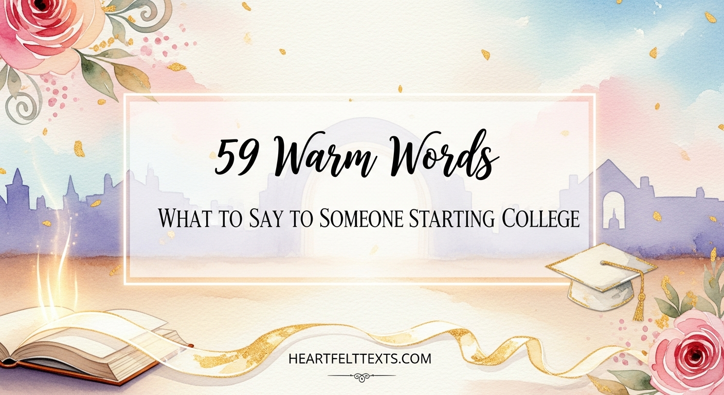 59 Warm Words What to Say to Someone Starting College
