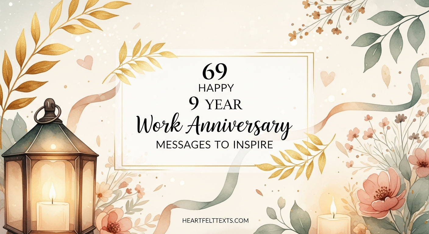 69 Happy 9 Year Work Anniversary Messages to Inspire