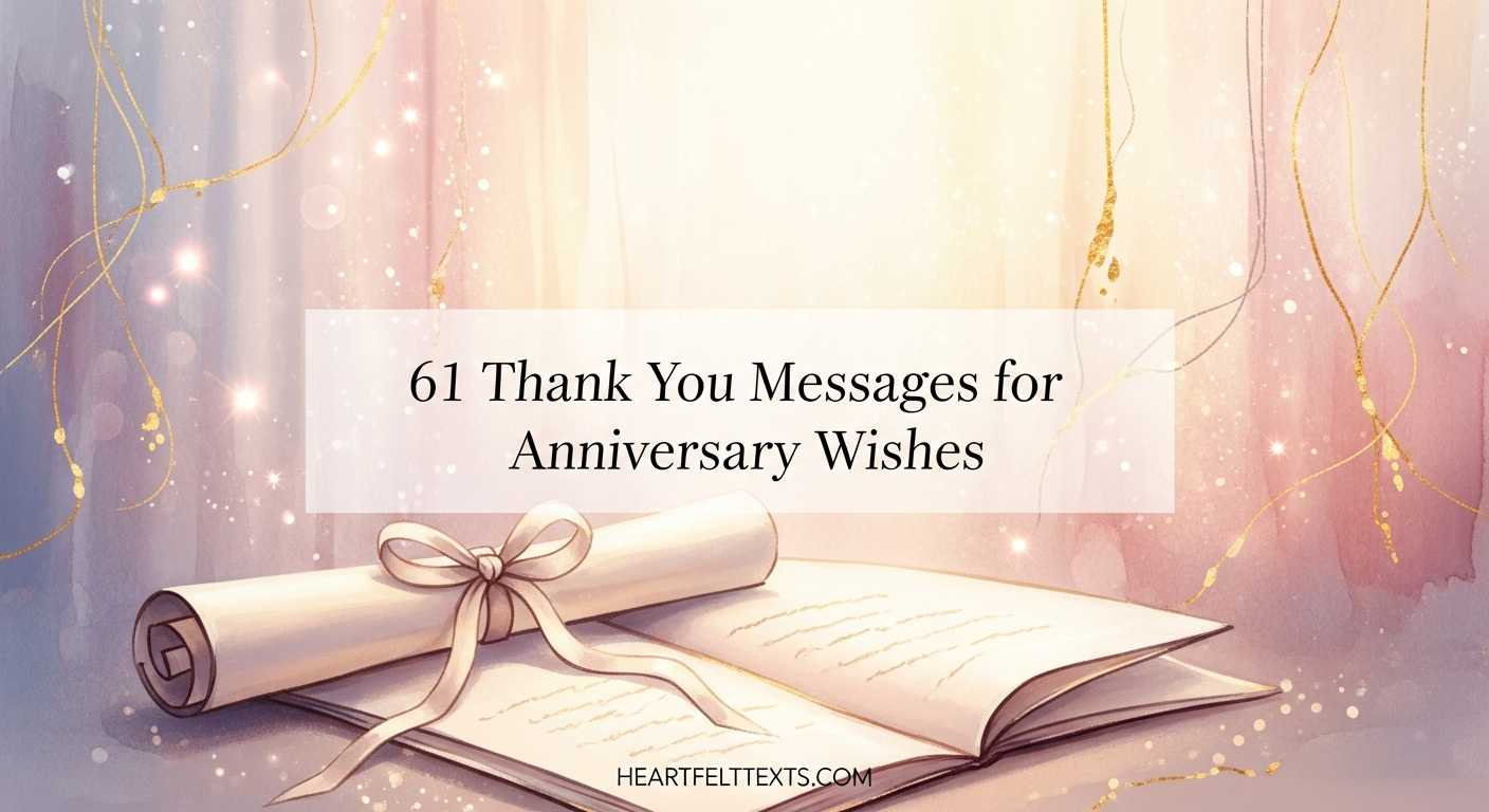 61 Thank You Messages for Anniversary Wishes